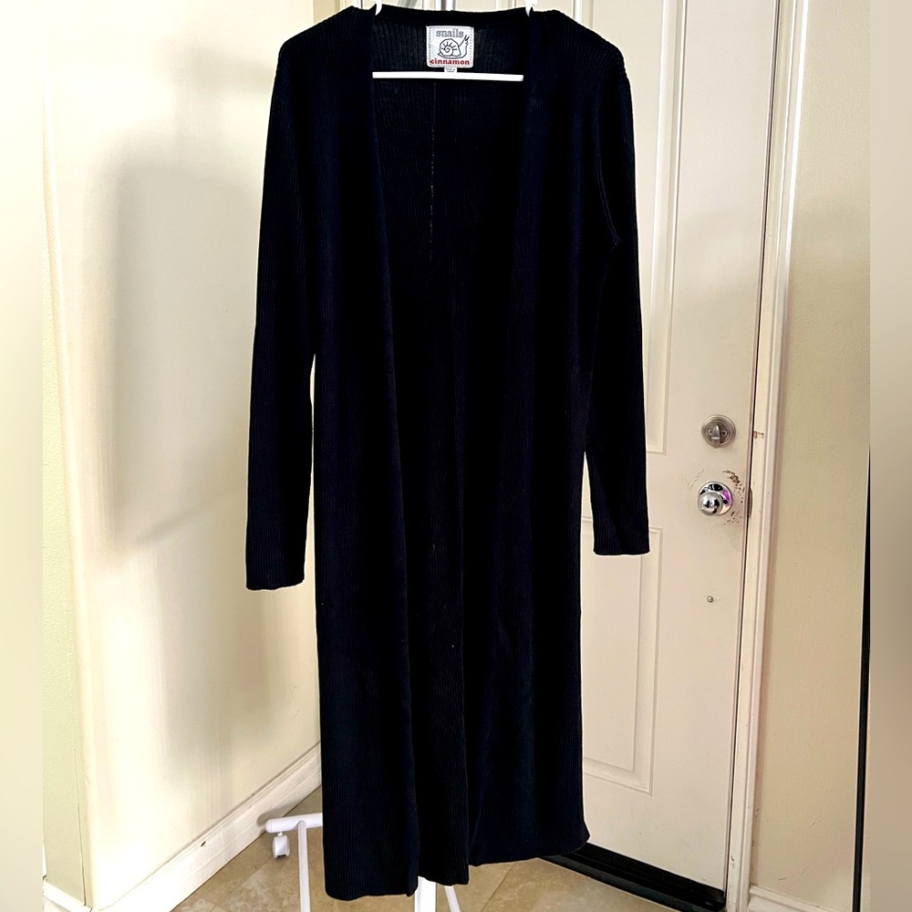 Snails Cinnamon Long Open Cardigan